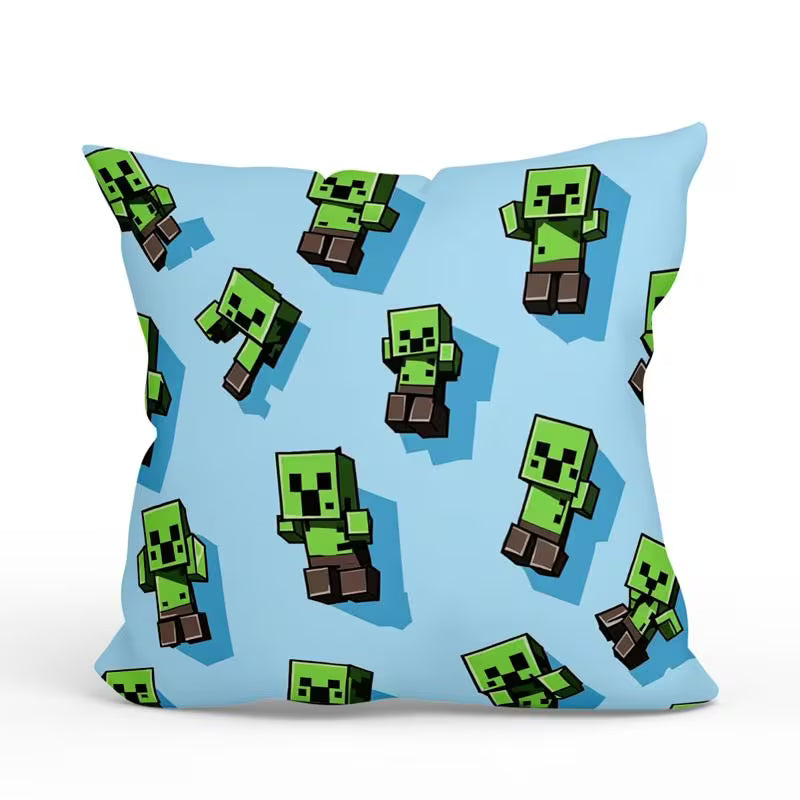Creeper Gamer Wurfkissenbezug – 45×45cm, weicher Plüsch, dekoratives Kissen