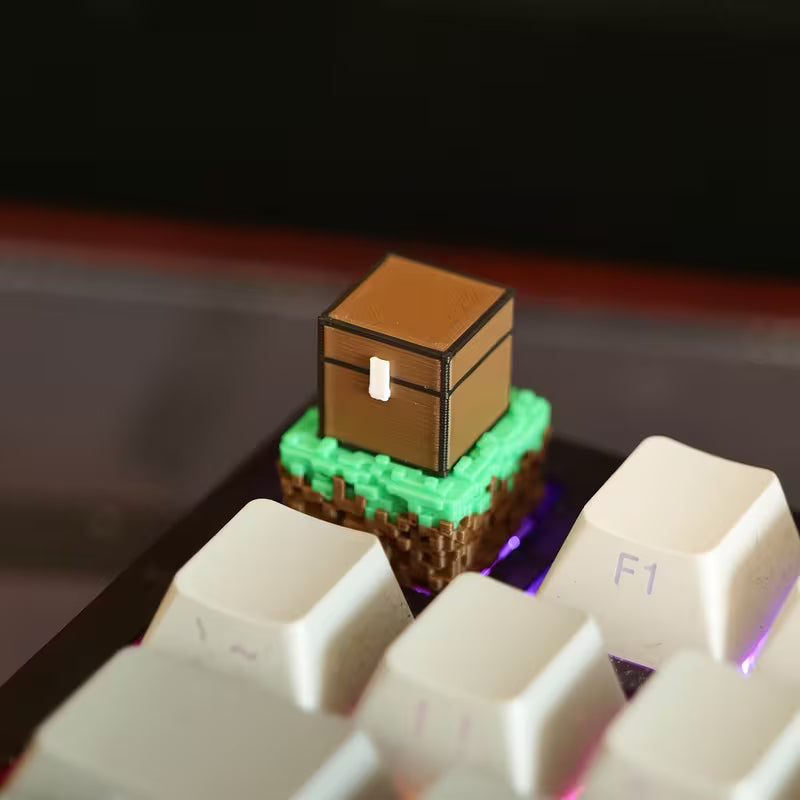 Pixel-Stil Truhen-Keycap – 3D-Künstler-Keycap für mechanische Tastaturen | Gaming & Sammler