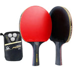 Professionelles Tischtennis-Schlägerset – 6-Sterne 7-lagiges Carbon | 2 Schläger & Tragetasche
