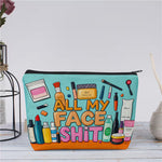 Lustige Make-up-Tasche – Reißverschluss-Tasche für Kosmetika, Reisen & Toilettenartikel | Auffälliges Geschenk für Sie