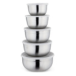 Stainless Steel Kitchen Bowl Set â€“ 5 Pieces with Lid | Mixing, Prep & Storage Bowls