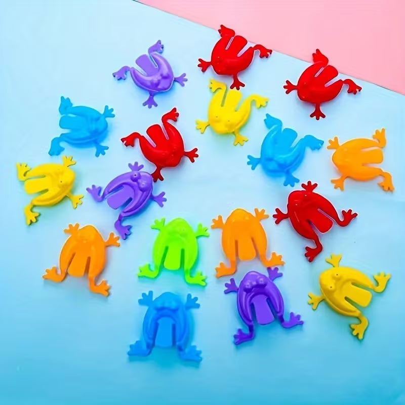Drück & Spring Frosch Spielzeug – 15 Stück | Party-Mitgebsel, Klassenbelohnungen & Kinderspiel
