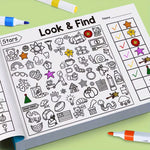 Such & Find Aktivitätsbuch für Kinder – Such- & Malspiel | Konzentration, Kreativität & Gehirntraining
