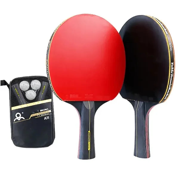Professionelles Tischtennis-Schlägerset – 6-Sterne 7-lagiges Carbon | 2 Schläger & Tragetasche