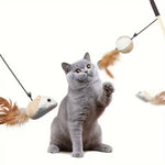 Interaktives Katzen-Stabspielzeug-Set – 2 Stück | Anregend, spaßig & engagierend | Indoor-Katzen-Spiel