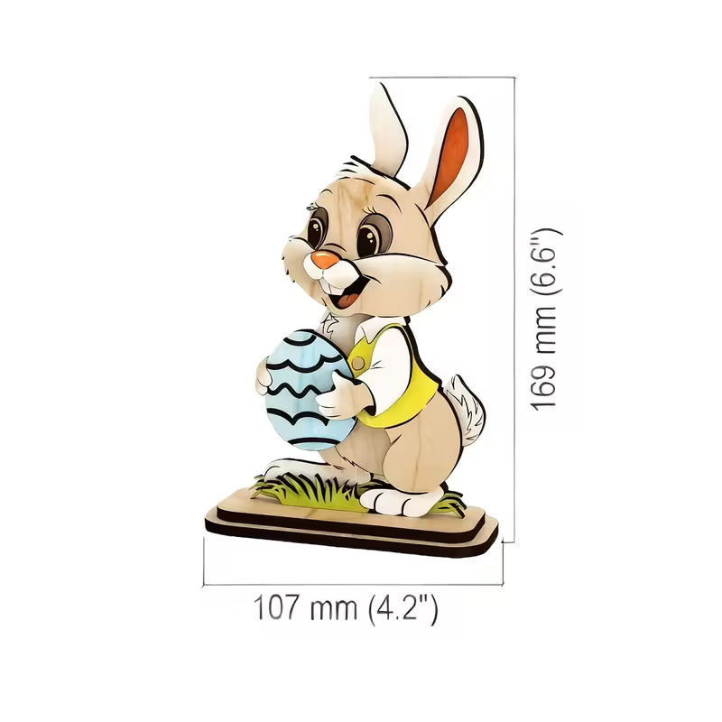 Osterhase Tischdekoration – Holz-Spring-Ornament | Ruhige & natürliche Wohnkultur
