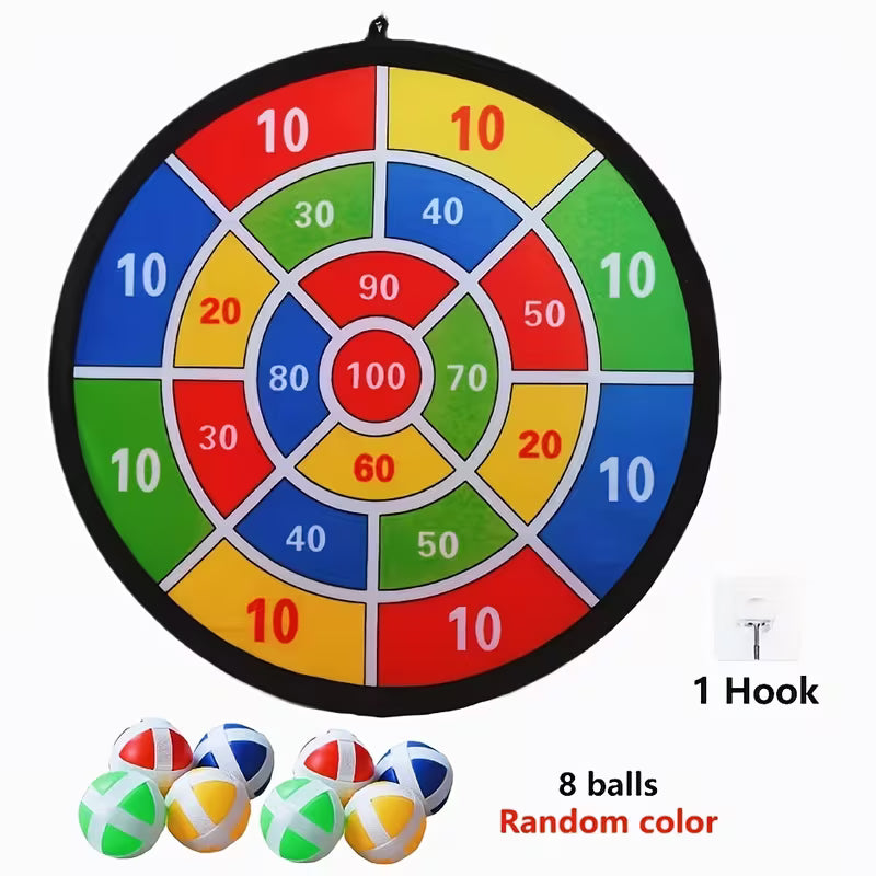 Sticky Dartboard-Spiel – 8 Klebende Bälle inklusive | Indoor & Outdoor Familienspaß