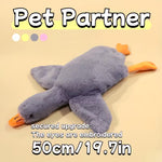 Large Plush Duck Dog Toy â€“ 50cm Soft & Cuddly Companion | Medium & Large Dogs | Yellow & Grey
