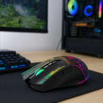 Wozinsky WMGB-3200 Kabellose Gaming-Maus – 3200 DPI, RGB-Beleuchtung & Wiederaufladbarer Akku | Schwarz
