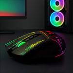 Wozinsky WMGB-3200 Kabellose Gaming-Maus – 3200 DPI, RGB-Beleuchtung & Wiederaufladbarer Akku | Schwarz