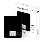 Wozinsky WIK-10 Smarte Küchenwaage – Bluetooth-App, 10kg, Kalorien- & Makro-Tracking | Schwarz