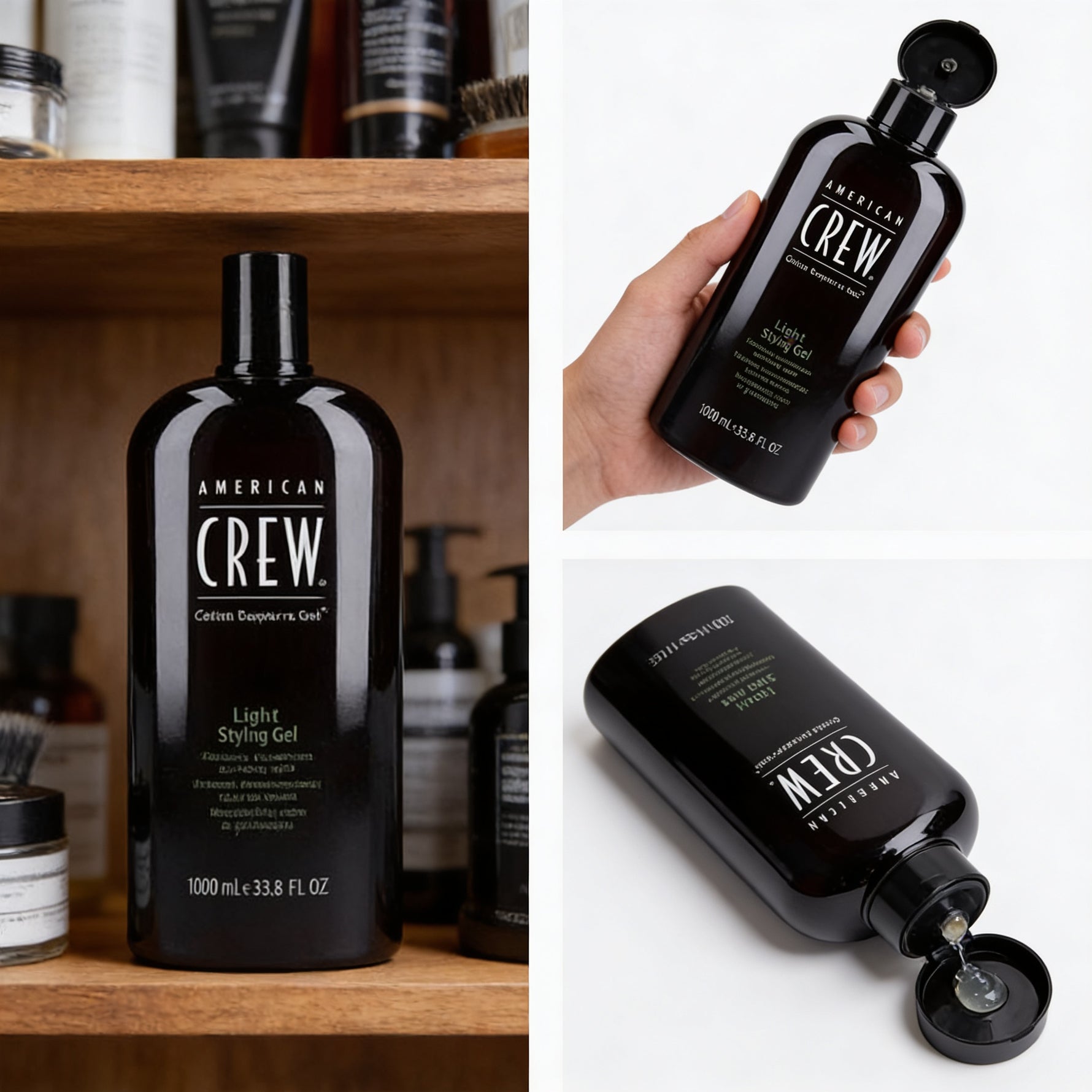 American Crew 3-in-1 Teebaum Shampoo, Conditioner & Duschgel 1000ml – Tägliche Herrenpflege