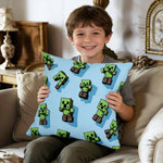 Creeper Gamer Wurfkissenbezug – 45×45cm, weicher Plüsch, dekoratives Kissen