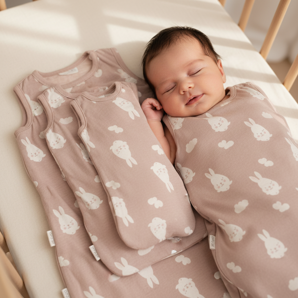 Baby-Schlafsack – Jersey – Wild Rose | Weich, atmungsaktiv & sicher | 70-110 cm