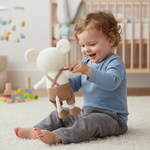 Weiches Plüsch-Maus – Weiß | Ultra-weicher Baby-Komfort-Spielzeug | Perfektes erstes Plüschtier