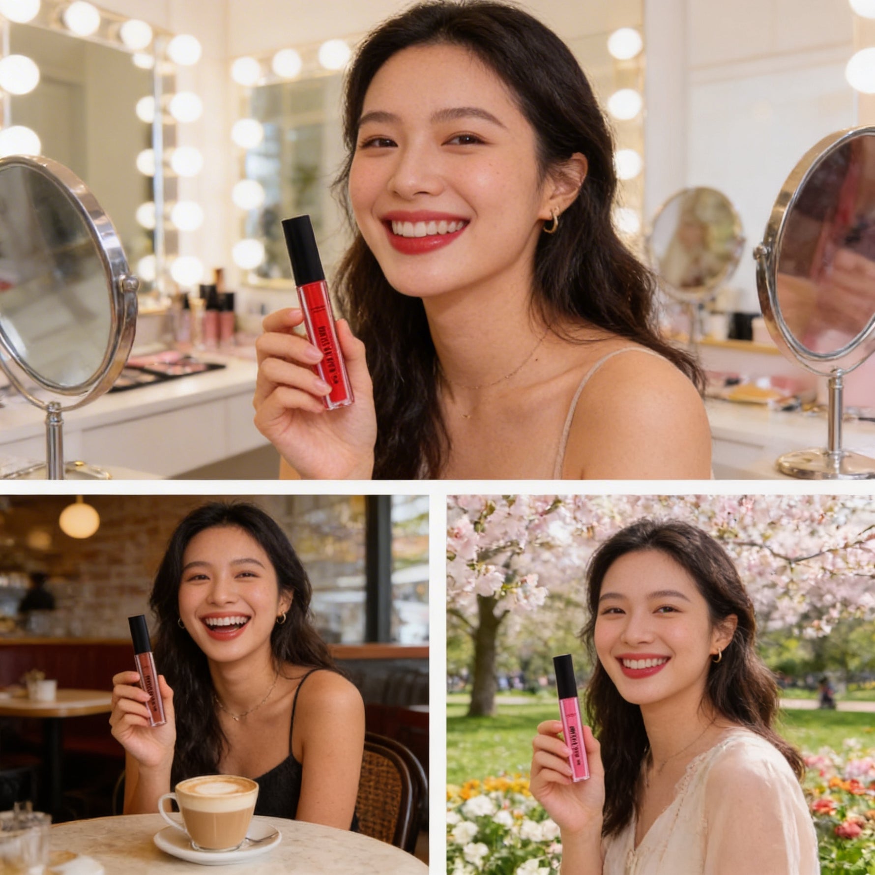 Lip Glaze – Hochglänzender Lipgloss | Vollere Lippen | Red Divinity, Maroon Stiletto & Pink