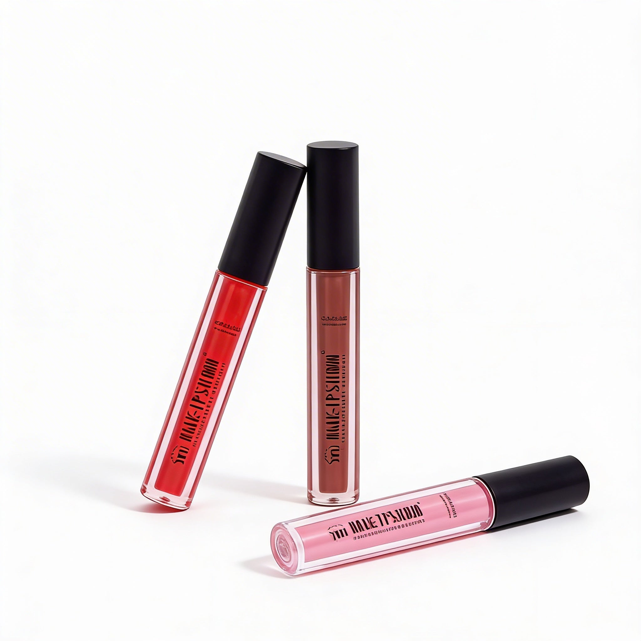 Lip Glaze – Hochglänzender Lipgloss | Vollere Lippen | Red Divinity, Maroon Stiletto & Pink