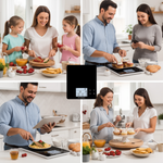 Wozinsky WIK-10 Smarte Küchenwaage – Bluetooth-App, 10kg, Kalorien- & Makro-Tracking | Schwarz
