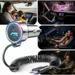 Joyroom JR-CL07 72W 3-in-1 Schnellladegerät fürs Auto – USB-C & USB-A mit integriertem Kabel | Schwarz