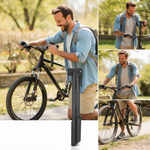 Wozinsky WPR-01 Tragbare Fahrradpumpe – Kompakte Rahmenhalterung | Straße & MTB | Schwarz